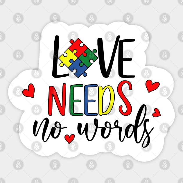 Love Needs No Words Sticker by SrboShop